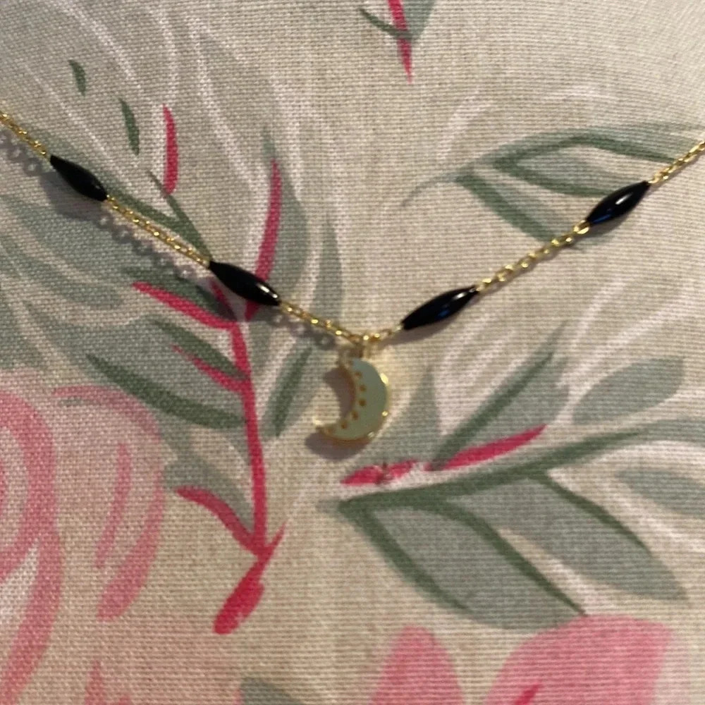 Argento Vivo necklace with moon charm - Picture 2 of 9